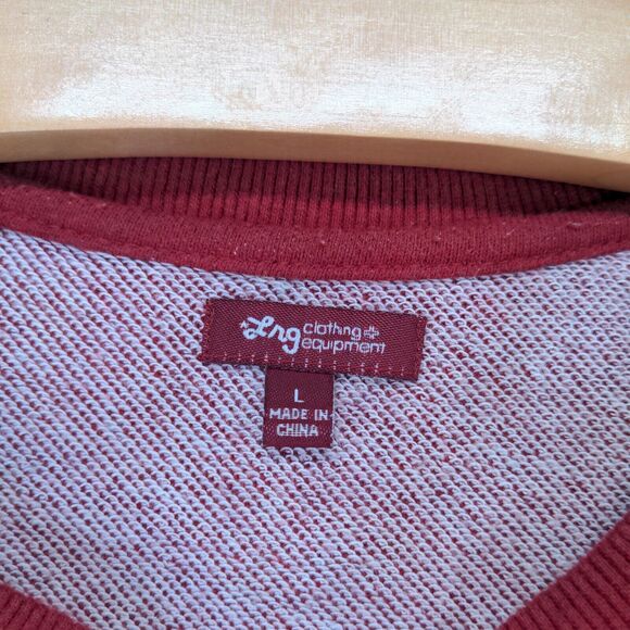 Lifted Research Group Sweatshirt Mens Size L Red Graphic Logo Pullover - Picture 12 of 13